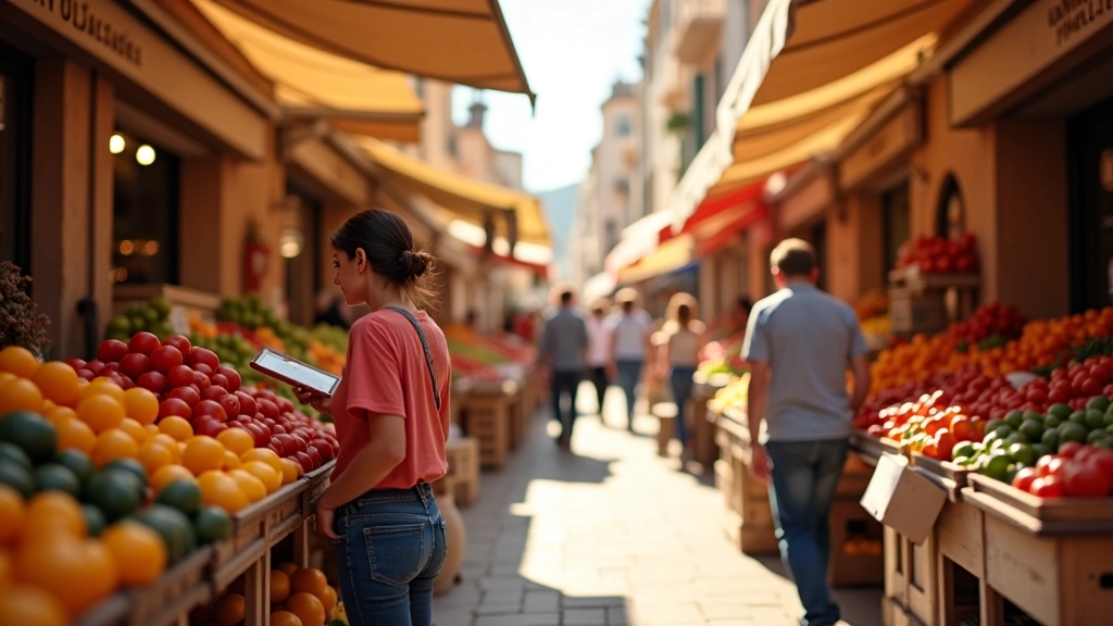 Marché provençal à Marseille avec étals colorés