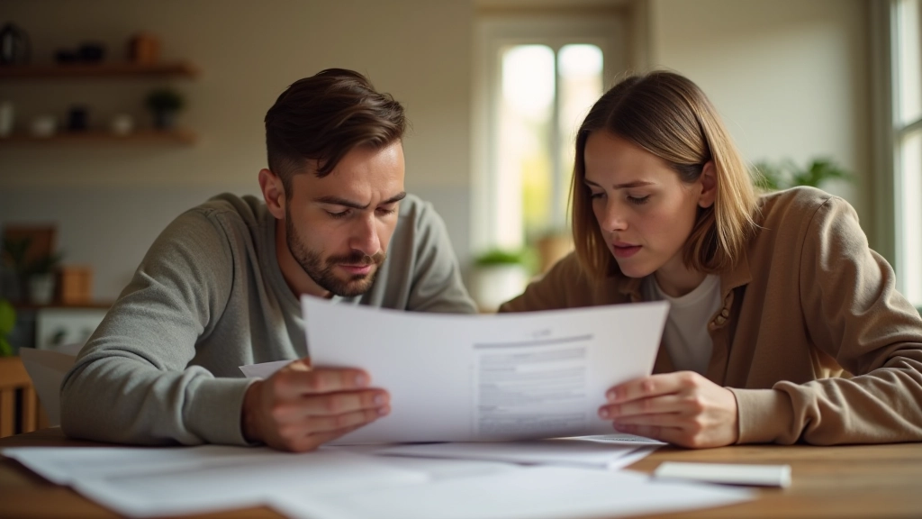 Famille examinant son budget et ses factures