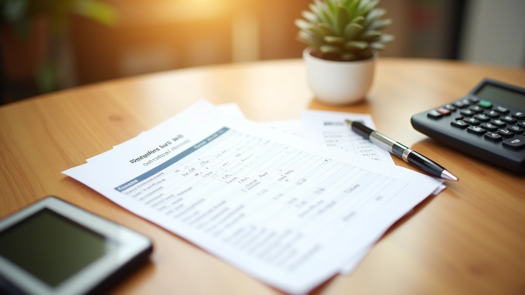Reçus d'achat et liste de courses sur une table en bois