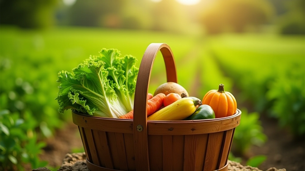 Panier AMAP rempli de légumes de saison frais et biologiques livrés directement du producteur